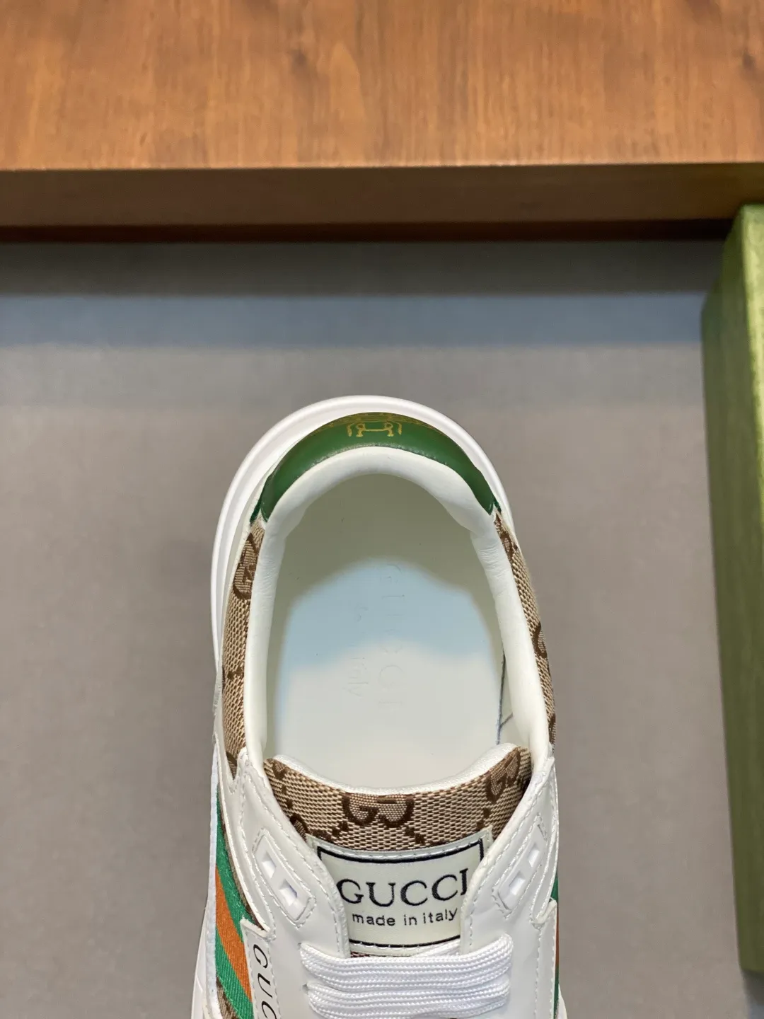 Factory price: 460💰[Gucci] Gucci - High-end quality original order - Upper: Nappa calfskin, pebbled calfskin, computer embroidered brand totem - Inner: water-dyed cowhide - Outsole: ultra-light T men's shoes 💰U·Rubber; two-color molded outsole - Super high quality control·Fine workmanship: highlighted (high-end·luxury·grade) -Size: 38-45